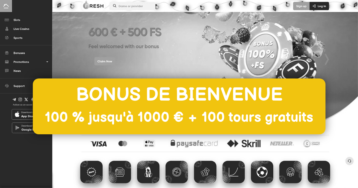 Fresh Casino welcome bonus